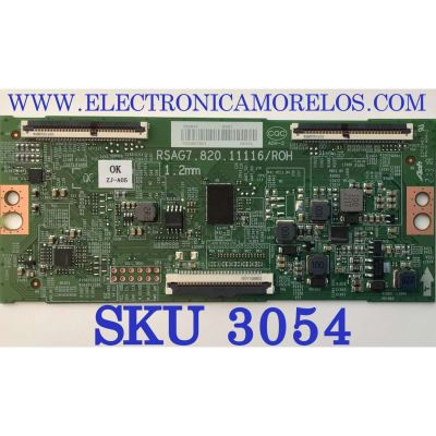 T-CON PARA TV TOSHIBA / NUMERO DE PARTE 290047 / RSAG7.820.11116/ROH / 291554 / PANEL HD650Y1U72-TBL2K2/S0/SM/MCKD3A/ROH / DISPLAY HV650QUB-F70 / MODELO 65C350KU 65C350U